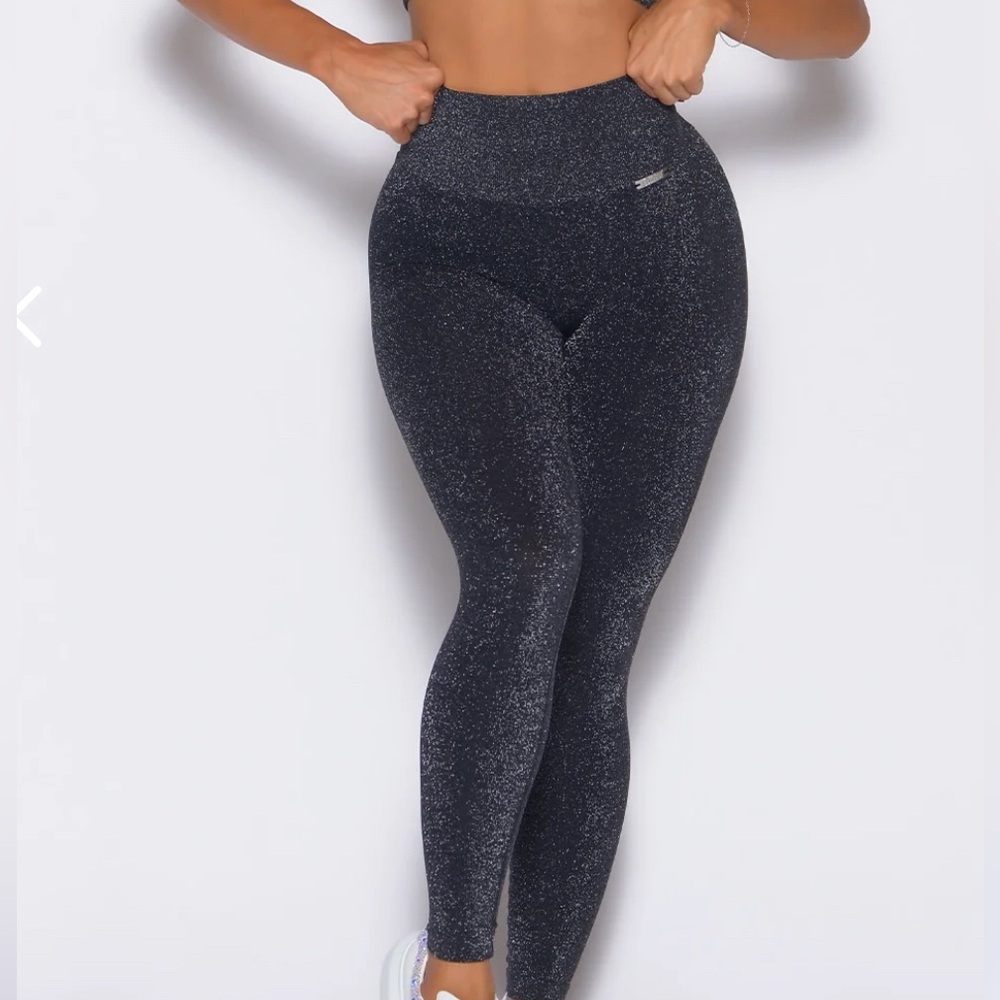 Women's Black Sparkle Leggings - Picture 3 of 3
